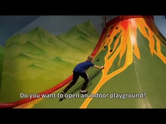 1000 square meters of green-themed indoor children's playground equipment
