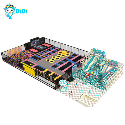 Good price High Capacity Indoor Trampoline Park Equipment with Protective Net for Kids 3+ Years online