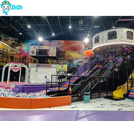 Good price Kids Interactive Indoor Commercial Athletic Playground Plastic Double Slide Park online